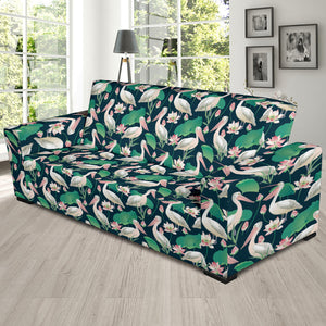 Pelican Pattern Print Design 03  Sofa Slipcover
