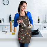Coffee Bean Leave Pattern Adjustable Apron