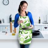 Cucumber Whole Slices Pattern Adjustable Apron