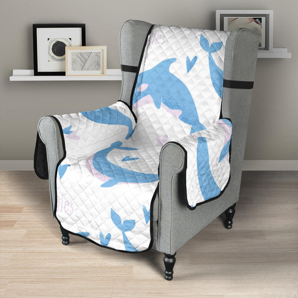 Blue whale pattern Chair Cover Protector