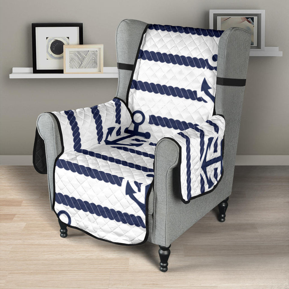 Anchor rope nautical  pattern Chair Cover Protector