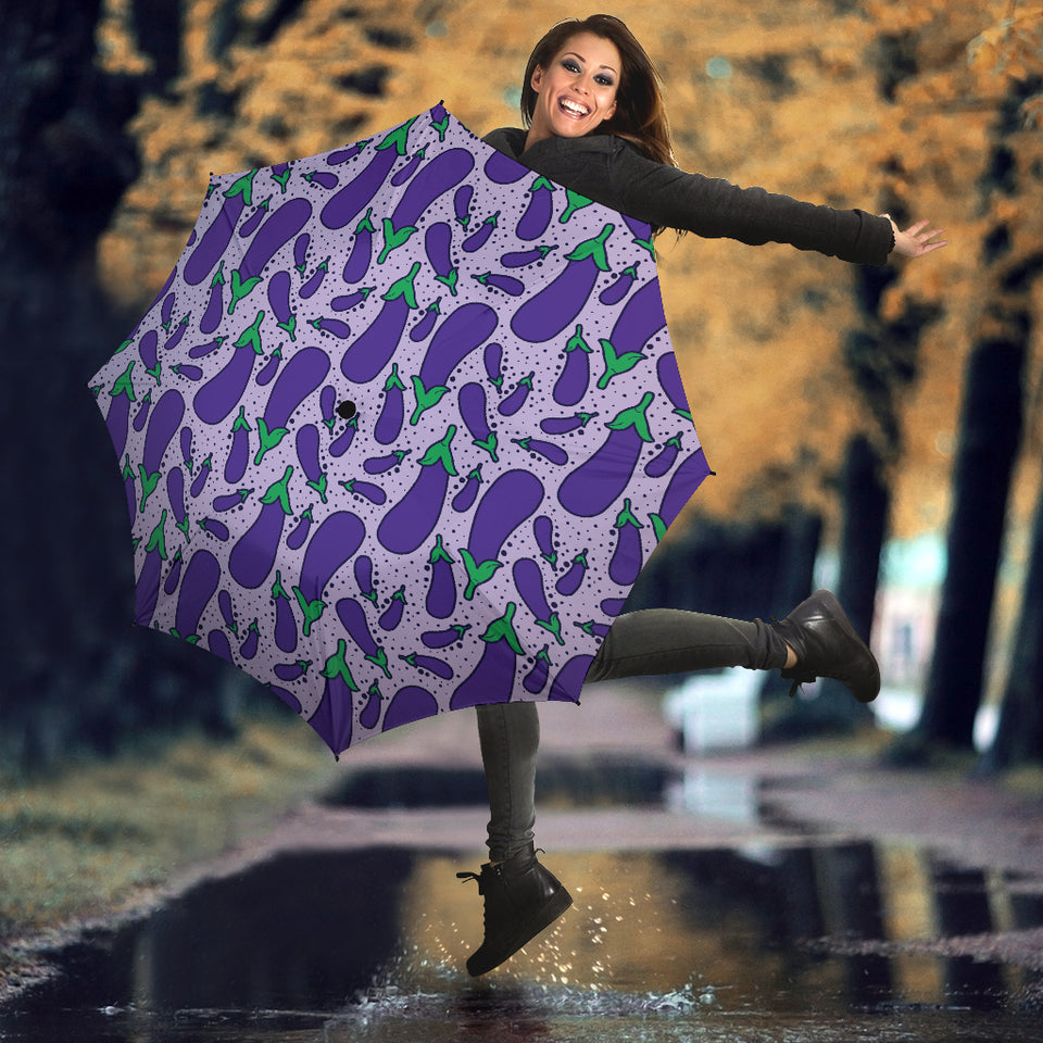 Eggplant Pattern Print Design 03 Umbrella