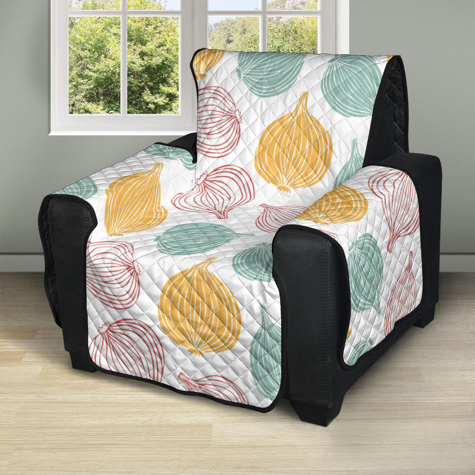 colorful onions white background Recliner Cover Protector