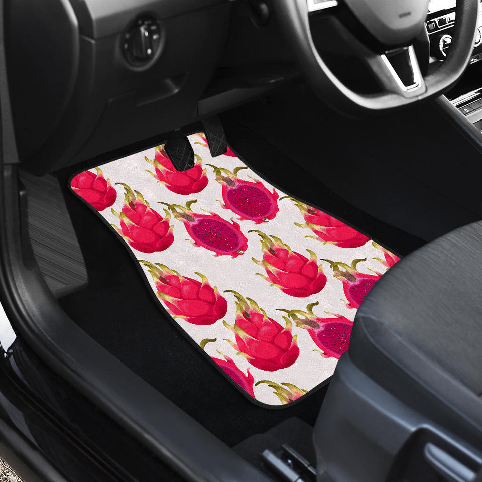 Dragon Fruits Design Pattern Front Car Mats