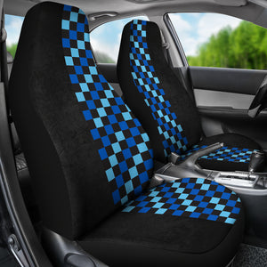 Blue Check Car Seat Cover