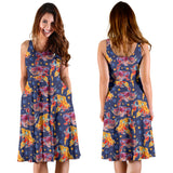 Goldfish Pattern Print Design 05 Sleeveless Midi Dress