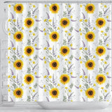 Beautiful Sunflowers Pattern Shower Curtain Fulfilled In US
