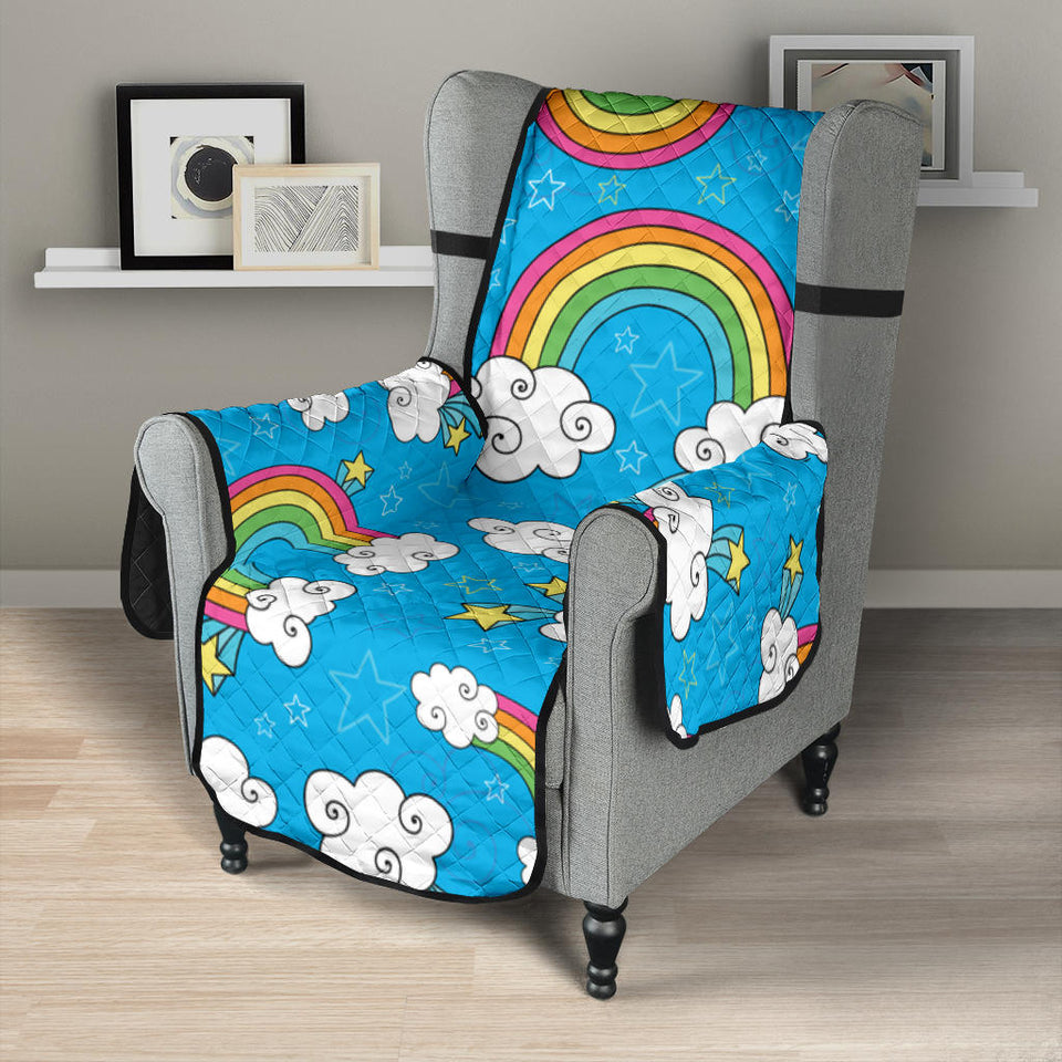 Rainbows Sky Clouds Pattern Chair Cover Protector