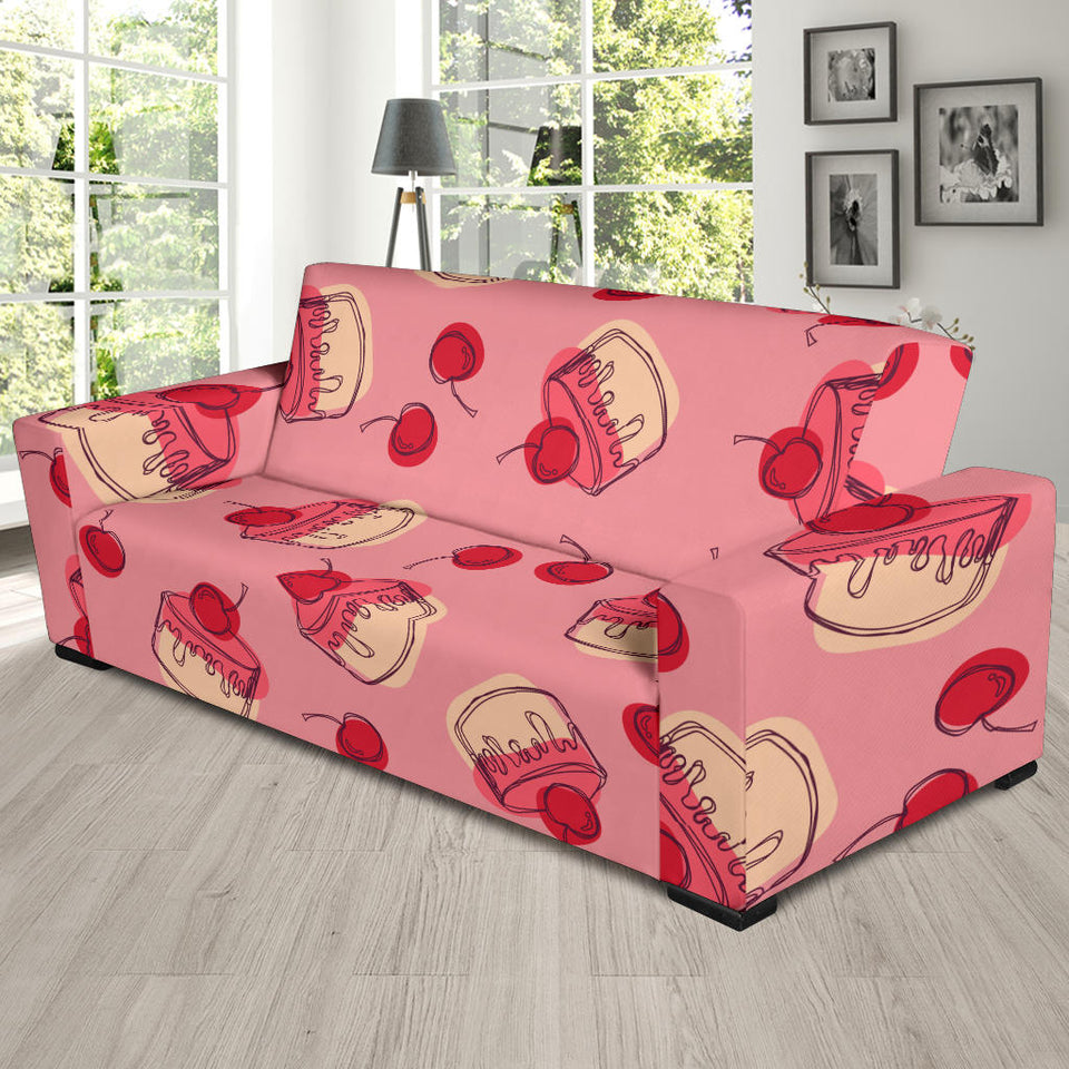 Cake Cherry Pattern Sofa Slipcover