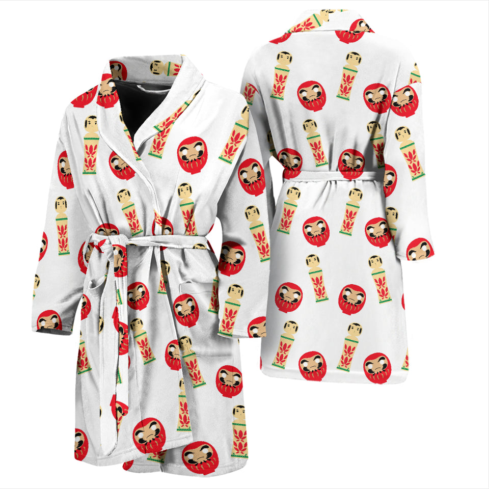 Daruma Japanese Wooden Doll Men'S Bathrobe