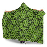 Green Hop Pattern Hooded Blanket