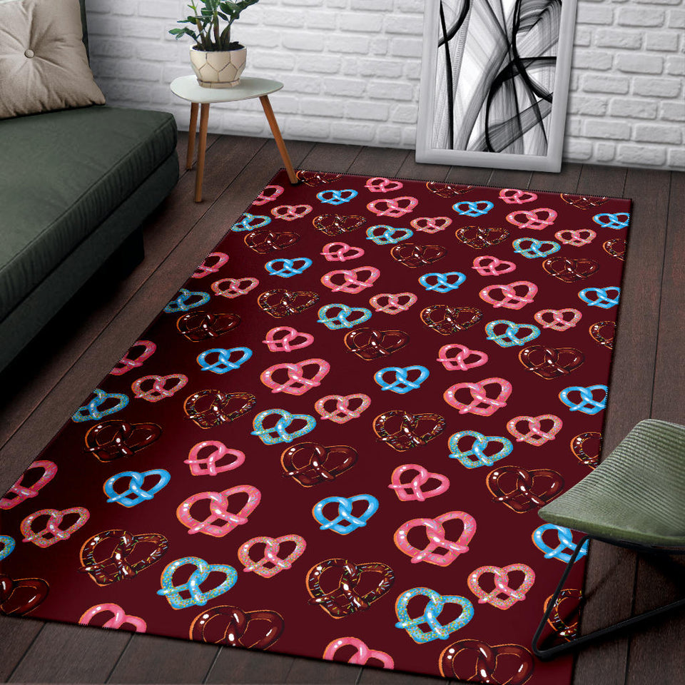 Pretzels Pattern Print Design 05 Area Rug