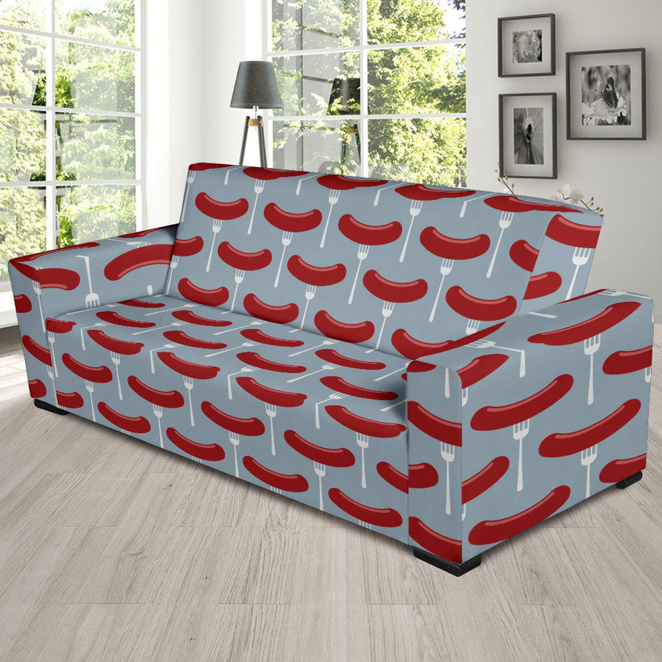 Sausage Pattern Print Design 02  Sofa Slipcover