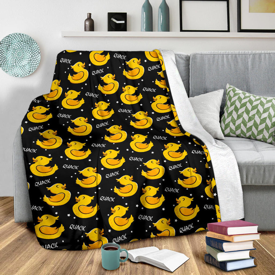 Duck Toy Pattern Print Design 05 Premium Blanket