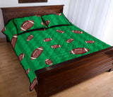 American football ball field background Quilt Bed Set