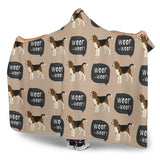 Beagle Pattern Hooded Blanket