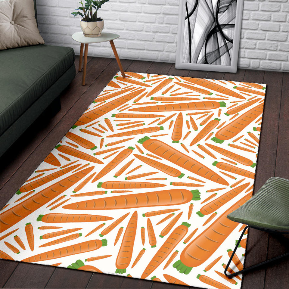 Carrot Pattern Print Design 02 Area Rug