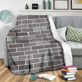 Brick Printed Pattern Print Design 05 Premium Blanket