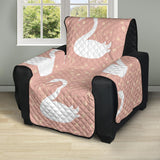 Swan flower light pink background Recliner Cover Protector