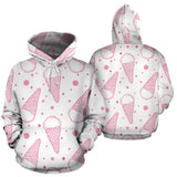 Hand Drawn Ice Cream Pattern Men Women Pullover Hoodie