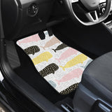 Whale Dot Pattern Front And Back Car Mats