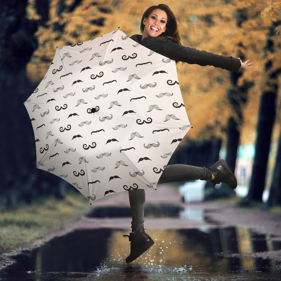 Mustache Beard Pattern Print Design 05 Umbrella
