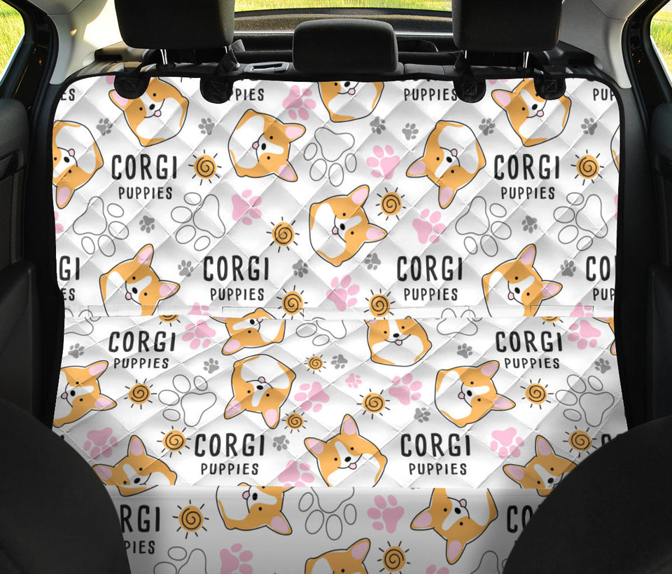 Corgi Dog Pattern Dog Car Seat Covers