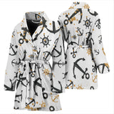 Anchors Rudders Pattern Women'S Bathrobe