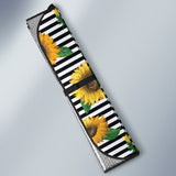 Sunflowers Ribbon Background Car Sun Shade