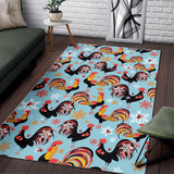 Rooster Chicken Cock Snowfalke Area Rug