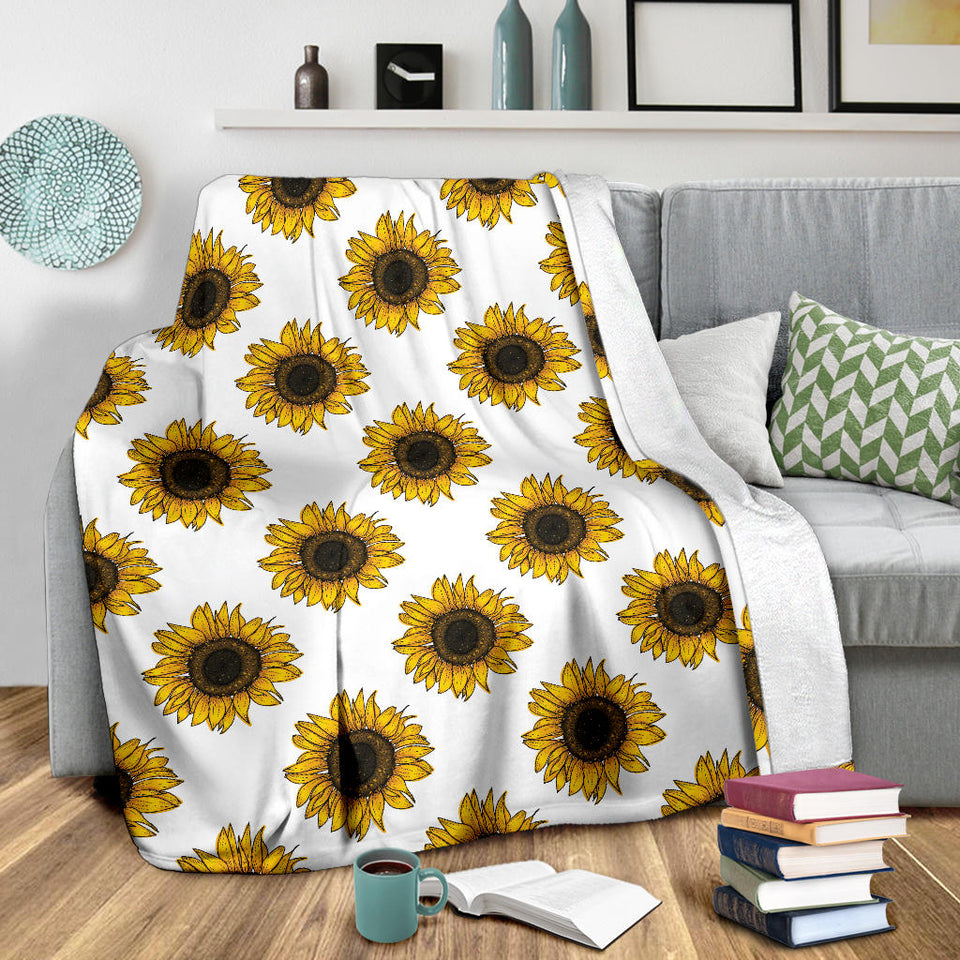 Sunflowers Design Pattern Premium Blanket