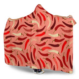 Beautiful Chili Peppers Pattern Hooded Blanket