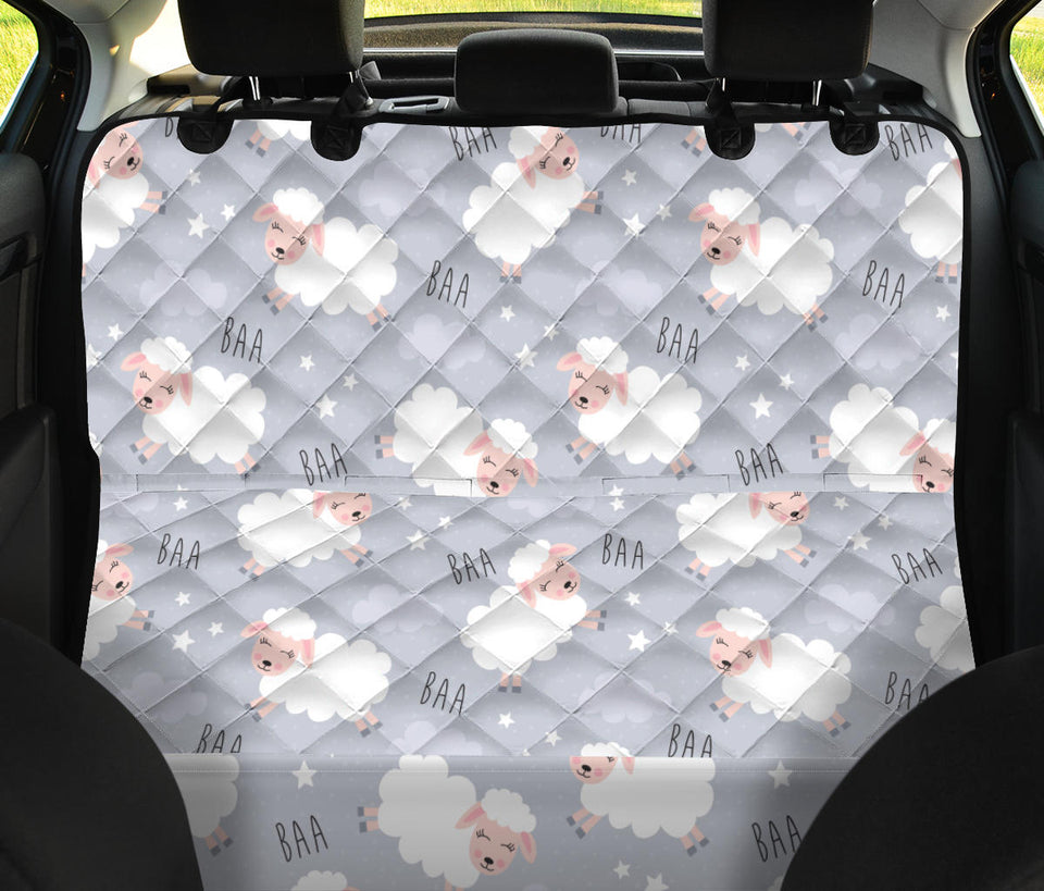 Sweet Dreams Sheep Pattern Dog Car Seat Covers