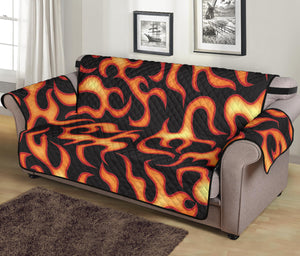 Fire flame dark pattern Sofa Cover Protector