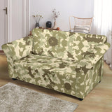 Light Green Camo Camouflage Pattern Loveseat Couch Slipcover