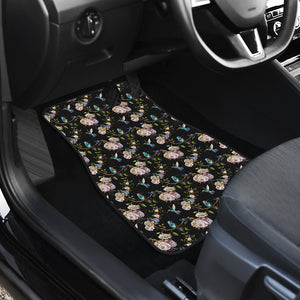 Hummingbird Pattern Print Design 03 Front Car Mats
