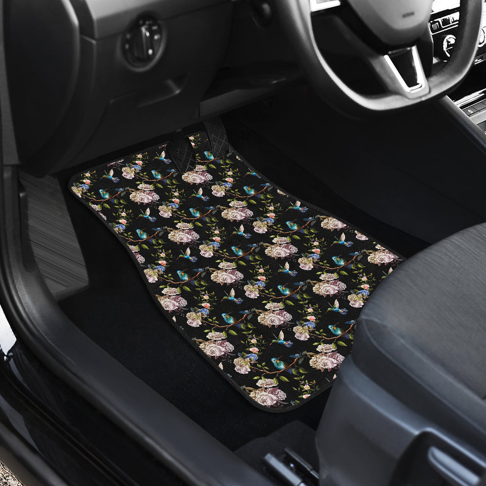 Hummingbird Pattern Print Design 03 Front Car Mats