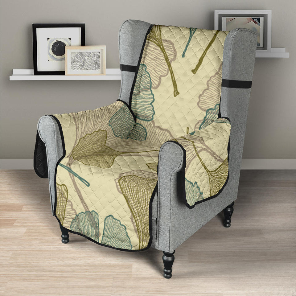 Ginkgo leaves design pattern Chair Cover Protector