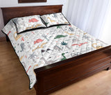 Cute cartoon dinosaurs tree pattern Quilt Bed Set