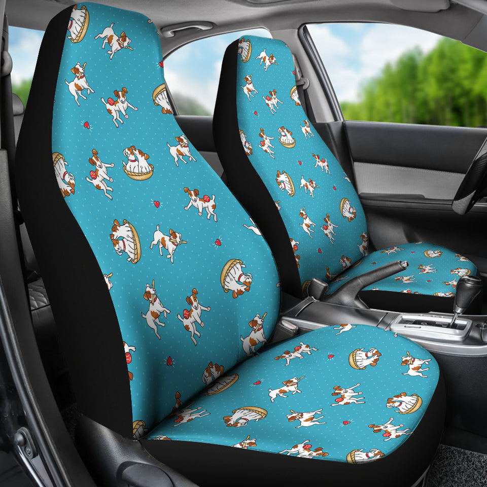 Jack Russel Pattern Print Design 03 Universal Fit Car Seat Covers