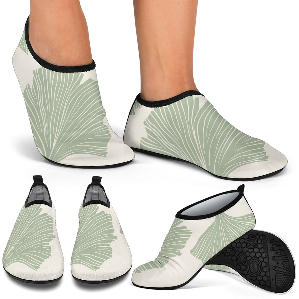 Ginkgo Leaves Pattern Aqua Shoes