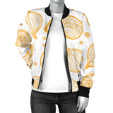 Hand Drawn Onion Pattern Women'S Bomber Jacket