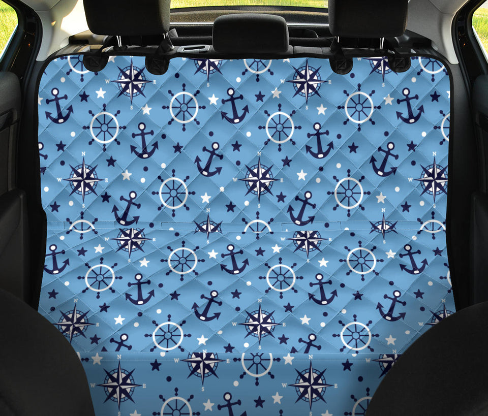 Anchors Rudder Compass Star Nautical Pattern Dog Car Seat Covers