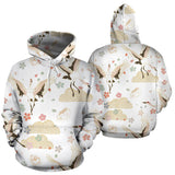 Beautiful Japanese Cranes Pattern Men Women Pullover Hoodie