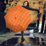 Engine Piston Orange Background Pattern Print Design 05 Umbrella