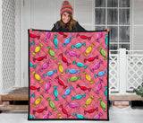 Colorful Wrapped Candy Pattern Premium Quilt