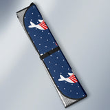 Cute Sea Lion Seal Christmas Hat Candy Cane Heart Pattern Car Sun Shade