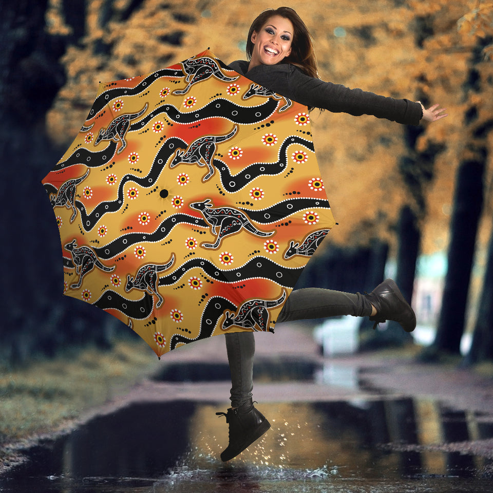 Kangaroo Australian Aboriginal Art Pattern Umbrella