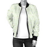 Cucumber Pattern Background Women'S Bomber Jacket
