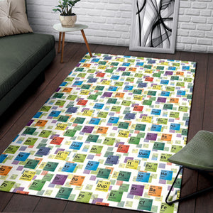 Chemistry Periodic Table Pattern Print Design 05 Area Rug